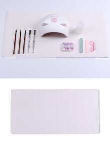 1 件 30*60cm 小型可水洗美甲桌垫，柔软超细纤维 PU 皮革材质，可重复使用可折叠美甲沙龙桌垫，亚克力美甲桌垫，适用于美甲沙龙工作室和家庭使用。美甲用品 - 彩色 - 查看 15