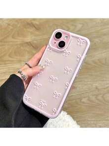 Full Screen Bowknot Full Coverage Protective Case, Compatible With IPhone 16/16 Pro Max/13/14/15/15 Pro/15 Pro Max/16 Pro/XS Max/XR/12 Mini/13 Mini - Baby Pink - View 63