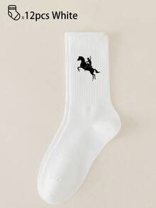 Bộ 40/30/24 đôi tất thể thao thoải mái dành cho cả nam và nữ, tất dài nam phù hợp cho thể thao và tập luyện, tất dài nữ phù hợp cho trang phục thường ngày và công sở, kháng khuẩn, mềm mại, màu đen trắng, khử mùi, thấm hút mồ hôi, nhẹ và thoải mái, phù hợp cho mùa thu/đông, bộ 20/10/8/6/4/2 đôi, mùa thu - Nhiều màu - Xem 31