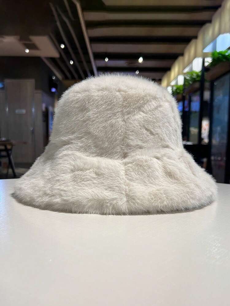 1 st damer höst/vinter plysch förtjockad varm fuskminkpäls hinkhatt, avslappnad mångsidig stickad mössa lämplig för daglig användning vintervarm - Multifärgad - Visa 10