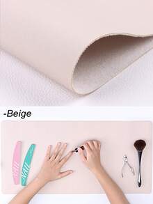 1 件 30*60cm 小型可水洗美甲桌垫，柔软超细纤维 PU 皮革材质，可重复使用可折叠美甲沙龙桌垫，亚克力美甲桌垫，适用于美甲沙龙工作室和家庭使用。美甲用品 - 彩色 - 查看 3