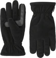 Isotoner Mens Water Repellent Stretch Fleece Lined Gloves - màu đen - Xem 1
