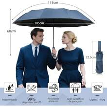 Umbrellas And Rain Hat Umbrellas - Blue - View 7