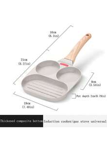 1 件厚鸡蛋香肠翅煎锅、温度计锅、早餐锅、烤盘 - 彩色 - 查看 6