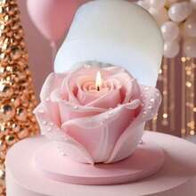 3D Rose Candle Mold - Realistic Pink Rose Flower, Suitable For Wax, Soap, Resin, Plaster And Clay Handmade Materials, Reusable And Easy Demold, Great For Beginners And Experts. Delicate Petal Texture, Elegant Design, Flexible Material, Perfect For Handcraft Lovers And Artisans To Use For Wedding, Valentine's Day, Birthday, Mother's Day, Thanksgiving Home Decor Projects