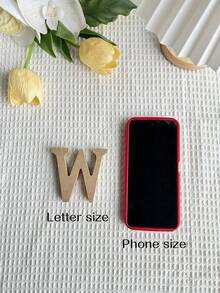 1pc Natural Wooden DIY English Alphabet Decorative Table Sign, Can Stand On Table, For Wedding, Party, Home Decoration Best Gifts Birthday Graduation