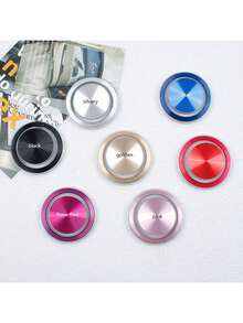 1pc Electroplated CD Pattern Magnetic Air Cushion Phone Holder, CD Pattern Magnetic Transparent Air Cushion Phone Holder, Round CD Pattern Magnetic Transparent Air Cushion Phone Holder, Expandable Air Cushion Slouchy Phone Holder - Multicolor - View 4
