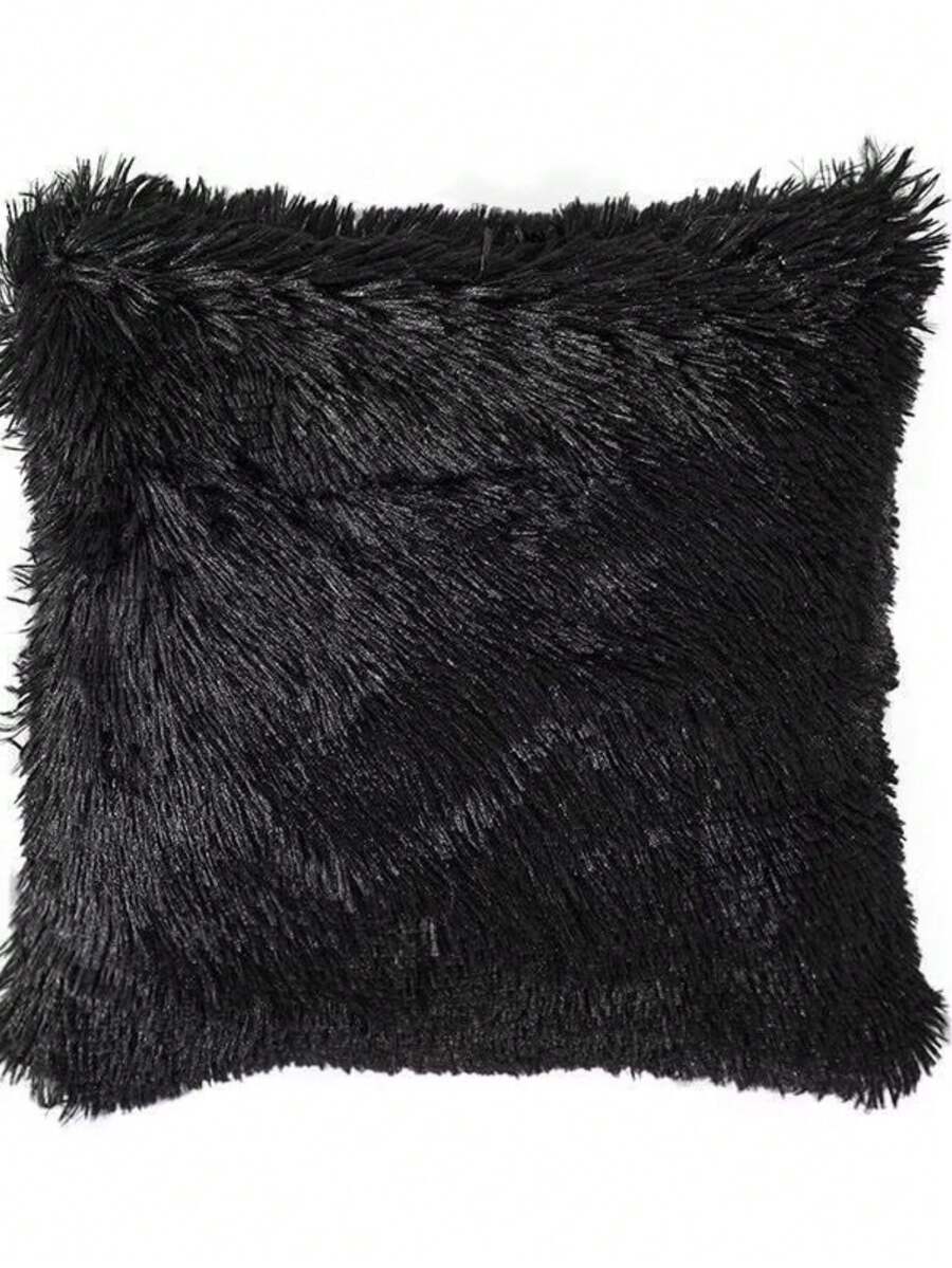 Plush Pillow Cover FelpPelo Alto 42x42cm- - màu đen - Xem 1