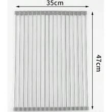 1 Piece Stainless Steel Expandable Plate Above The Sink Drying Row, Colors Black And Gray, With Adjustable Arms Functional Kitchen Sink Color Black Vegetable And Fruit Cookware Set Kitchen Bathroom New Year's Christmas Gift Kitchen Multi-Purpose Kitchen Rack Sink Drain Rack Foldable Rack - Multicolor - View 13