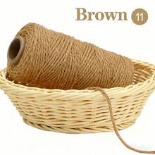 100M/300M 米色 Macrame 绳卷 强力 2 毫米工艺绳 适用于 DIY 缝纫、植物悬挂、壁挂婚礼圣诞装饰 - 彩色 - 查看 14