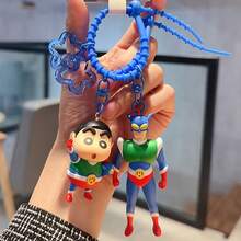 Crayon Shin-chan Superhero Series Keychain - Shinnosuke the Racer Version, Cute Anime Character Accessory - 彩色 - 查看 6
