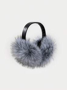 1pc Men's Plush Minimalist Earmuffs, Suitable For Winter Warmth And Fashion - Solid Color - View 2