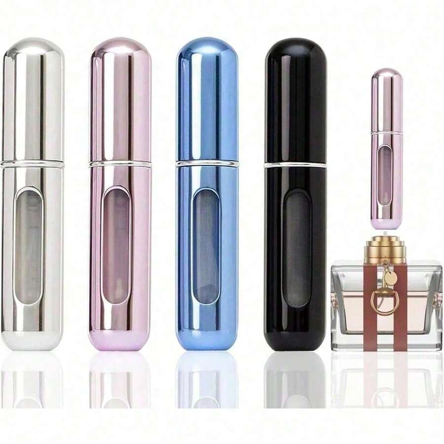 (Free Shipping)Portable Mini Refillable Perfume Atomizer Bottle, Travel Size Refillable Perfume Refill Bottle - Perfume Atomizer Refillables, Scent Pump Case, Small Perfume Spray 4 Pcs Pack Of 5 Ml - 香水-A - 查看 1
