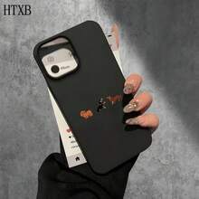 Fundas y carcasas protectoras con diseño de tres cachorros y orificios grandes, compatibles con las series 16 Pro, 16, 15 Pro, 14, 14 Plus/14 Pro, 13, 13 Pro, 12 Pro y 11/11 Pro. Regalos para cumpleaños y celebraciones. - Negro - Ver 8