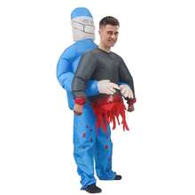 Doctor Half-Body Ghost Hugging Person Costume, Suitable For Height 1.5-2m, Custom Cartoon Doll Costume, Custom Made From Image, Walking Performance Costume, Inflatable Mascot Headgear - Doctor Half-ghost Hugging People - View 4