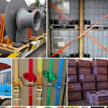 Tensor de trinquete de correa de carga, tensor de fijación de vagón de carga para transportar equipaje y mercancías, para uso en exteriores y camping. La cinta está hecha de poliéster, la cabeza de tensado y fijación está hecha de aleación de zinc, el ancho de la cinta es de 2,5 cm y se puede usar varias veces.