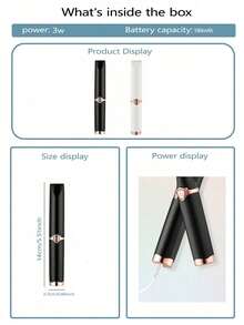 Rechargeable Heated Eyelash Curler, Long-Lasting Shaping, Ideal Gift For Women - Multicolor - View 3