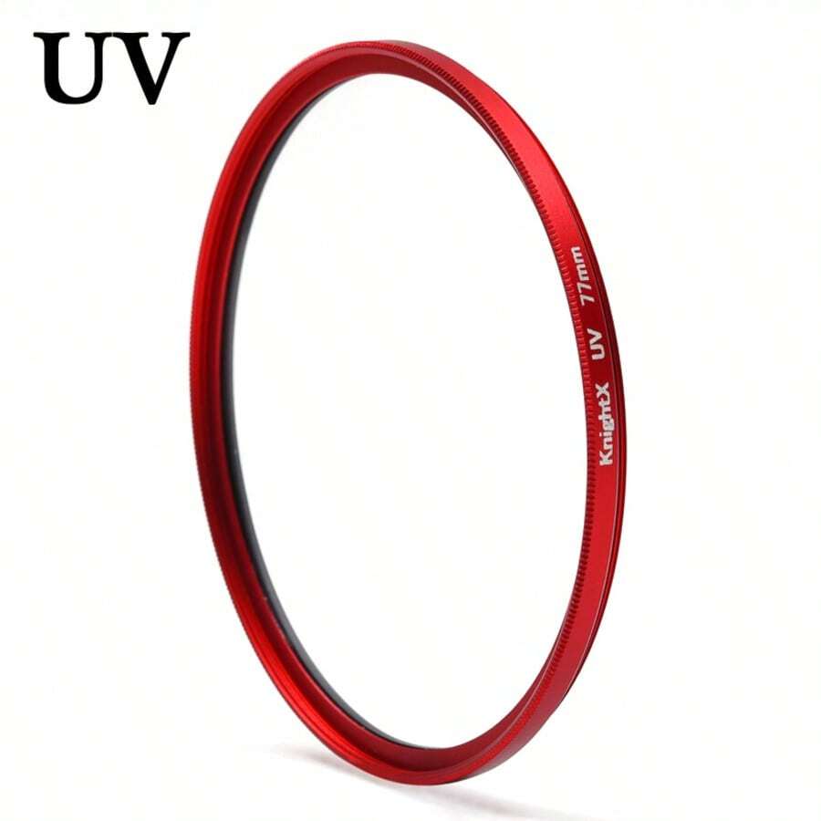 KnightX Red Frame UV Filter 49mm 52mm 55mm 58mm 62mm 67mm 72mm 77mm Lens UV Digital Filter Lens Protector For DSLR SLR Camera - View 1