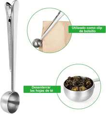 Filtro de té Para, Juego de 3 Infusor de té de Acero Inoxidable con clip Colador De Especias, Filtro de Té de Metal con cuchara de metal, Colador Té Reutilizable para Hojas Sueltas/Condimentos : Hogar y Cocina - 1 - Ver 6