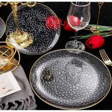 50/25/12 Heavy-Duty Transparent Plates - Elegant Gold Borders, Stackable And Space Saving Design, Durable Plastic Plates For Weddings, Birthday Parties, Outdoor Banquets, Daily Meals - Perfect For Formal And Casual Events, Party Utensils, Corrugated Textures, Sturdy Structures, Multifunctional Utensils, Event Planners, Family Artists, Holiday Celebrations, - 透明 - 查看 4