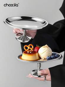 choxila 1个椭圆形冰淇淋杯，不锈钢甜点碗杯，船形甜点杯，酸奶零食糖果沙拉水果布丁杯，适用于派对、婚礼、斋月、宰牲节
