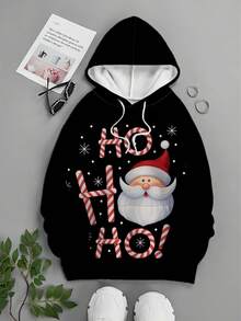 Christmas Men 3D Printed Novelty Pattern Hooded Long Sleeve Sweatshirt, Autumn/Winter Men Pullover Hoodie With Drawstring And Pockets