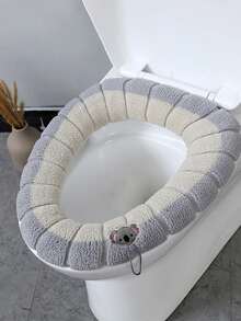 1件/2件/4件加厚马桶套，可拆卸马桶垫，针织保暖通用马桶套，可洗马桶垫，冬季柔软马桶套，马桶配件