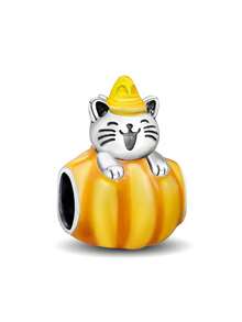 1Pc Fashionable 925 Sterling Silver Luminous Seahorse Beads Charms Fit For Women Bracelets Bangles DIY Jewelry Making And Daily Outfit Matching Jewelry Decoration For Girls