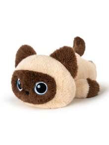 30厘米/11.81英寸 毛茸茸的猫咪毛绒玩具柔软填充动物小猫玩偶毛绒动物装饰创意礼物儿童生日派对家居女孩房间装饰游戏收藏品 - 彩色 - 查看 8