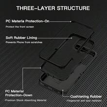 Suitable 17/16/15/14/13 Series Three-Layer Thickened Heavy-Duty Protective Case, Heavy-Duty Anti-Fall Full-Body Strong Shockproof Three-Layer Sturdy Protective Mobile Phone Case, 3-In-1 Sturdy And Durable Protective Case, Halloween, Christmas, Easter And Thanksgiving, Perfect Male/Girlfriend Holiday And Birthday Gift Selection - Đen và đỏ - Xem 5