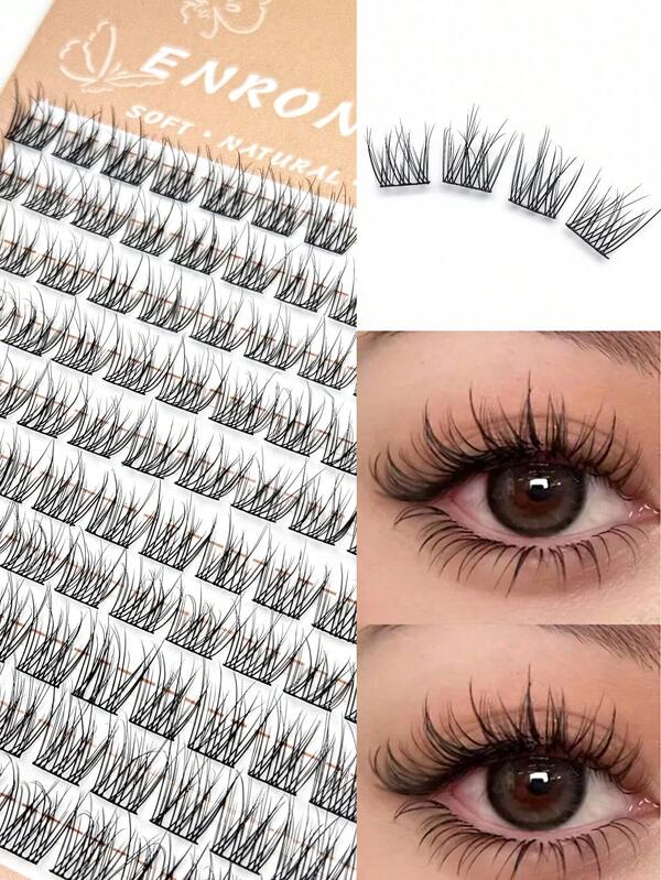 120 قطعة من رموش الحيوانات الأليفة الصناعية ذات الطول المختلط 10-12 مم بطراز متقاطع ناعم وفريد، قابلة لإعادة الاستخدام للاستخدام اليومي والزفاف والمواعدة والحفلات وموسم الأعياد والهالوين