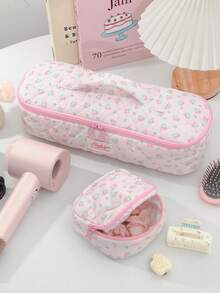 1 件/套 全身碎花绗缝吹风机收纳袋 网眼口袋设计 内有卷发棒收纳袋 发夹收纳袋 化妆包 化妆包套装 珠宝收纳袋 多功能收纳袋 吹风机支架 美发工具包套装 旅行便携收纳袋 适用于卷发工具（卷发棒、吹风机）、发夹、直发器，非常适合居家和旅行、旅行必需品、邮轮必需品、伴娘礼物、妈妈礼物 - 彩色 - 查看 13