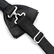 Adjustable Bowtie And Pocket Square Men Bowtie And Handkerchief Solid Color Double Fold Pre-Tied Bow Tie For Wedding Party