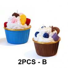 1/2/6 Nến thơm tráng miệng | Sáp đậu nành thủ công với lớp phủ chân thực | Quà tặng dễ thương cho phụ nữ, sinh nhật, đám cưới, trang trí nhà cửa - Nhiều màu - Xem 13