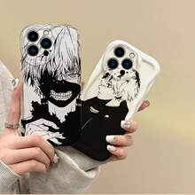 Custodia per iPhone, nuova custodia per telefono Anime Kaneki Ken, compatibile con iPhone 16 Pro Max, 15, 14, 13, 12, 11, 8, 7, Pro, X, XR, XS Max, in silicone TPU - Bianco latte A - Visualizzare 1