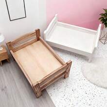 新生儿摄影道具木床，复古风格婴儿床，适合100天庆祝，可拆卸婴儿摄影工作室配件，迎婴派对礼物，婴儿房装饰