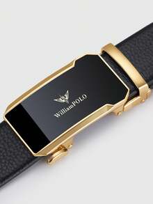 WilliamPOLO Genuine Leather Belt For Men, High-End Brand Trouser Belt With Automatic Buckle, Suitable For Young Business Men - Adjustable Length - Multicolor - View 8