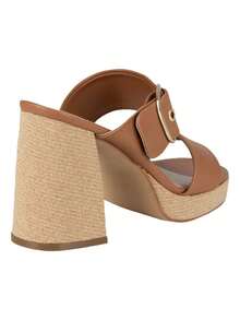 Sandalia Casual Con Tacón Lady Paulina De Mujer Brant Elegante Tacón Ancho Estable Cómoda Moda Verano 2024 Diseño Exclusivo Plataforma Suave Ajuste Perfecto Varios Colores Disponibles Ocasiones Especiales Zapatos De Fiesta - Marrón - Ver 4