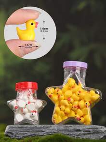 Star Shaped Resin Animal Ducklings, Miniature Animal Gadgets, Suitable For Indoor And Outdoor Tabletop Decorations, Fairy Garden Accessories, And Miniature Figurine Decorations. They Are Perfect As Holiday Gifts For Halloween And Christmas Stocking Fillers