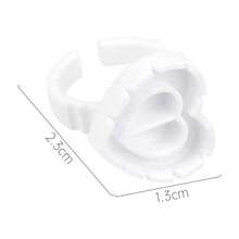 Wholesale 50/100Pcs Disposable Eyelash Glue Fan Cup Rings Holder Container Tattoo Pigment Eyelash Extension Tools Lash Supplies - Multicolor - View 16