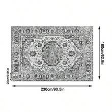 1pc High-Grade Gray - Classic - Geometric Floral Striped Bohemian Area Rug, Soft Faux Wool Rectangular Rug In European And American Style, Machine Washable, Suitable For Living Room, Bedroom, Entryway, Bathroom, Hallway, Patio, Kitchen, Indoor Outdoor, All Season Large Size Mat, Home Decor - Multicolor - View 13