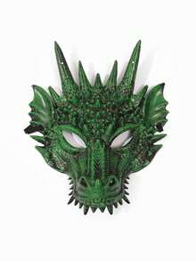 1pc Dragon Mask, Masquerade Party Mask, Halloween Decoration Prop, Halloween Carnival Mask - Multicolor - View 6