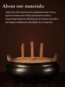 30/90/180克，优质檀香，天然檀香，高档香薰原料，天然无添加，香味甜美持久，舒缓助眠，适合室内香薰，可用于招待客人、冥想、送礼、品茶、瑜伽、疗愈、阅读等场合，营造优雅氛围。 - 高品質檀香木 - 查看 6