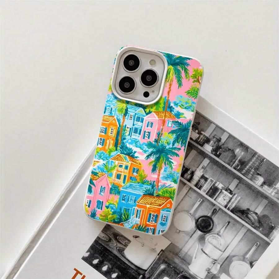 Fundas y carcasas protectoras con estampado de árbol rosa, compatibles con phone 16 Pro Max, 16, 15 Pro, 14, 14 Plus/14 Pro Max, 13, 13 Pro, 12 Pro y 11/11 Pro. Regalos para cumpleaños y fiestas - Blanco - Ver 1