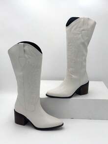 Bota Vaquera Cowgirl - Blanco - Ver 2