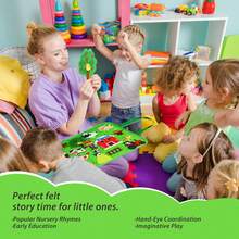 Foldable Farm Animals Felt Storyboard Set, Kindergarten Storytelling Early Education Interactive Game Kit, Car Airplane Travel Toys, Birthday Gift - Early Education Toys - View 7