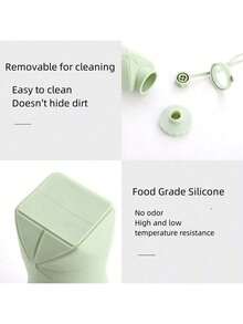 1pc 600ml Silicone Folding Bottle Adult Portable Reusable Plastic Cups Outdoor Travel Gym Water Bottle Motivational Drinking Bottle - Hồng - Xem 5