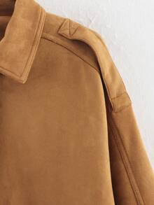 Fall Winter Bomber Jackets Women Outerwears Suede Jacket Women Streetwear Holiday Women Coats Zipper New Coats