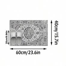 1pc High-Grade Gray - Classic - Geometric Floral Striped Bohemian Area Rug, Soft Faux Wool Rectangular Rug In European And American Style, Machine Washable, Suitable For Living Room, Bedroom, Entryway, Bathroom, Hallway, Patio, Kitchen, Indoor Outdoor, All Season Large Size Mat, Home Decor - Multicolor - View 12