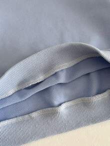 Bộ 2 áo nỉ dài tay cổ tròn màu trơn đơn giản cho bé trai và quần dài kẻ caro, mùa xuân/thu - Màu xanh lam - Xem 10